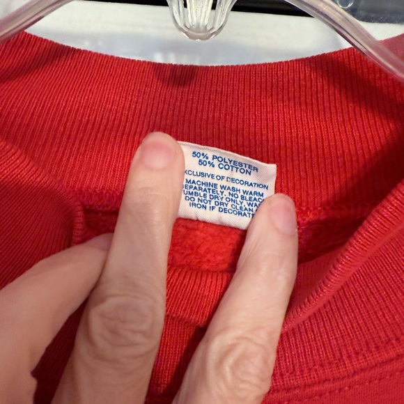 Disney Red Vintage Women's Mickey Mouse Holiday Sweatshirt - Size Medium - Picture 9 of 10